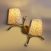 Devansh Metal Electric Wall Light in Gold Colour with Multi Shade Count of 2 Lights