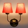 Devansh Metal Electric Wall Light in Gold Colour with Beige Shade Count of 2 Lights