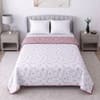 Lavender Floral Dohar Reversible Cotton 300 Gsm Double Bed 240 X 220 Cms