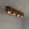 Star Brown Solid Wood Ceiling Light