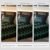 Stoa Paris Satin King Size Bedsheet with 2 Pillow Covers  Size Emerald Celebration