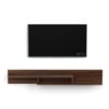 BLUEWUD Millie Engineering Wood Wall Mount TV Entertainment Unit Set Top Box Stand/TV Cabinet Panel with Shelves for Books & Decor Display Unit Bed Living Room Upto 50 Inches (Brown Maple)