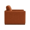 Bobby Boucle Fabric Lounge Chair in Orange Colour