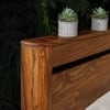 Nima Solid Wood King Size Drawer Storage Bed In Provinciall Teak Finish
