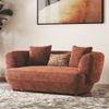 Brie 2 Seater Fabric Sofa In Terracotta Colour
