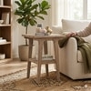 Scandinavian Forres Oak Side Table in Beige Colour