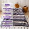 Mila Multicolor Abstract Wool Single Bed Blanket 350 Gsm
