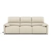 Leeroy Three Seater Leather Recliner Sofa in Oyster White Colour