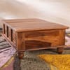 Sierra Hathi Solid Sheesham Wood Storage Coffee Table Natural