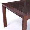Vanalen Glass 6 To 8 Seater Dining Table In Dark Walnut Finish