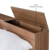 Vienta Engineered Wood King Size Box Storage Bed in Brentwood Oak Brown