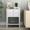 Anton Mango Wood Side and End Table (White Finish)