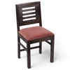 Rosslyn Sheesham Wood Dining Chair in Mahogany Finish & Coral Pink Velvet Cushion Seat