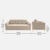 Arab Velvet 3 Seater Sofa Cream Color