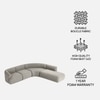 Zenliving Wood Left Aligned 3-Seater With Upholstery Non Storage Sofa In Grey Colour