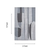 Handmade Wool Silk Area Rug Modern Abstract Grey 3 x 5 Feet Carpet