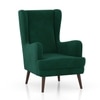 Genoa Wing Chair In Luxe Green Colour