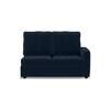 Apollo Compact Sofa (Colour : Sea Port Blue Velvet, Cushion : Hard, Back Type : Regular, Seating Capacity : Left Aligned 2 Seater + Left Aligned Chaise + Ottoman)