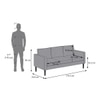 Liverpool 3 Seater Fabric Sofa in Oat Biege Colour