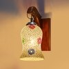 Devansh Solid Wood Electric Wall Light in Brown Colour with Multi Shade Count of 1 Light