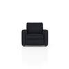 Apollo High Back 1 Seater  Fabric Sofa In Deep blue velvet Colour