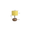 Ada Yellow jute & solid wood table lamp