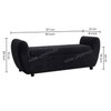 Redol Boucle 2 Seater Ottoman Bench with Storage  in Black Color