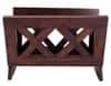 Mika Solid Wood Magazine Rack in Walnut