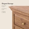 Tuscany Solid Wood Chest of 5 Drawers in Natural Teak Finish