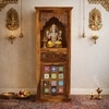 Jidi Sheesham Wood  Prayer Unit in Teak Finish