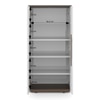 Baltoro Engineered Wood Tall Shoe Rack in White Finish