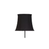 Keenan Black Fabric Floor Lamp with Black Iron Base