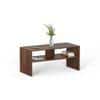 Oliver Engineered Wood Coffee Center Sofa Tea/Teapoy Console Table With Storage (Brown Maple)