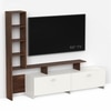 Bluewud Amy Engineered Wood Tvcabinet In Brown Maple & White Finish
