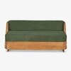 Andaman Ross Solid Wood Three Seater Sofa in Green Colour