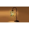 Multicolor Mosaic Glass Zig Zag Curvy Table lamp with Iron Base (EN04)