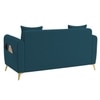 Daraco Velvet 2 Seater Sofa in T blue Color