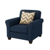 Sehran 1 Seater Sofa In Fabric Navy Blue Color