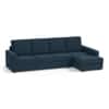 Apollo Compact Sofa (Colour : Indigo Blue, Cushion : Soft, Back Type : High Back, Seating Capacity : Right Aligned 3 Seater + Right Aligned Chaise)