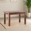 Fidora 4 Seater Dining Table In Teak Finish