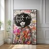 The Castle Decor Bold Graffiti Portrait Wall Art Framed Painting 20x30 Inch