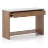 Tavo Solid Wood and Banswara Console Table In Golden Ash Finish