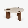 Sculpt Solid Wood Coffee Table in Brown Colour