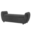 Redol Boucle 2 Seater Ottoman Bench with Storage  in Dark Grey Color