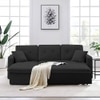 William Solid Wood Sofa cum Bed in Black