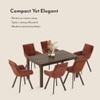 Atlas Solid Wood 6 Seater Compact Dining Table With Bren Swivel Dining Chairs