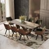 Paloma Engineered Wood 8 Seater Dining Table With Set of 4  Casey Dining Chairs in Dual Tone Colour