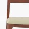 Clarke Solid Wood Dining Chair Set of 2 in Honey Finish with Cream Leatherette