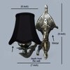 Devansh Gold Antique Wall Mounted Lamp With Black  Cotton Shade
