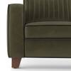 Apollo Neo  High Back 1 Seater  Fabric Sofa In Deep Olive Velvet Colour